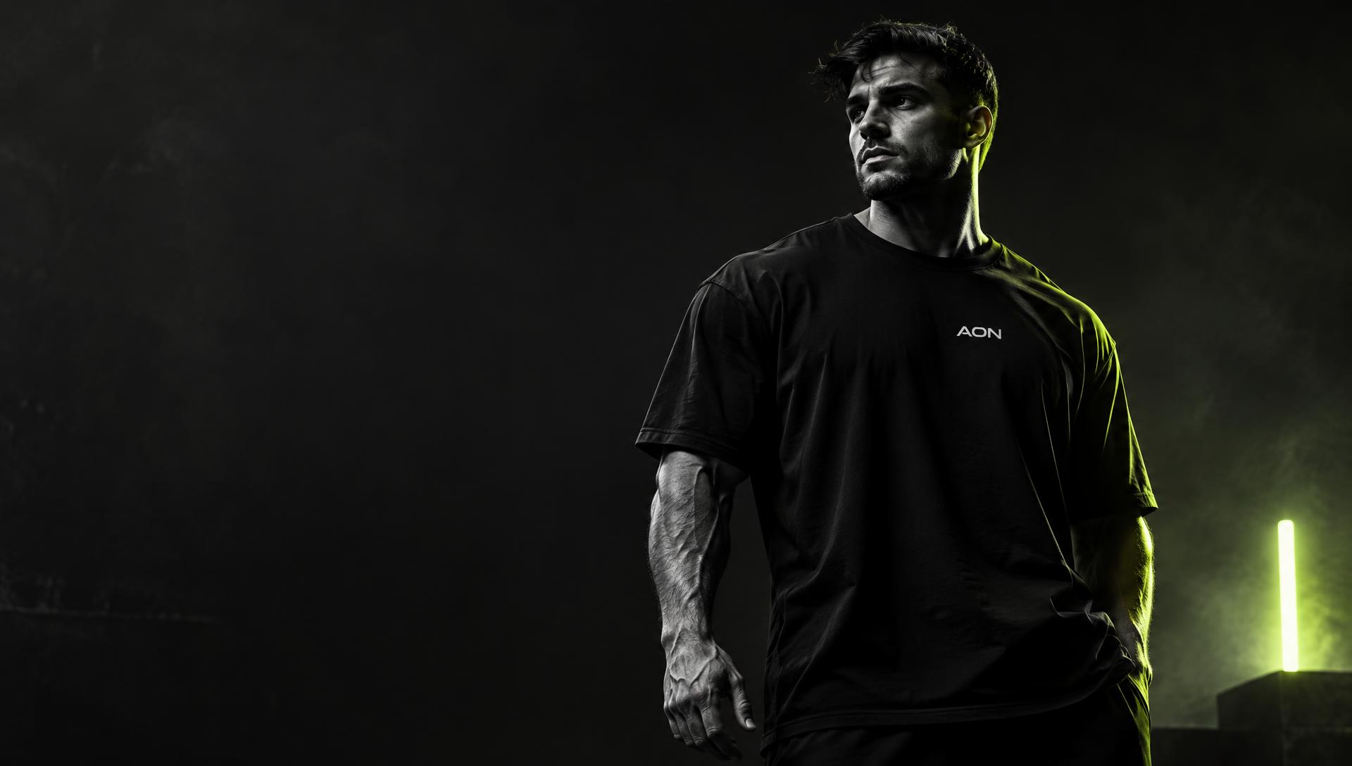 Athlete wearing the AON heavyweight tee